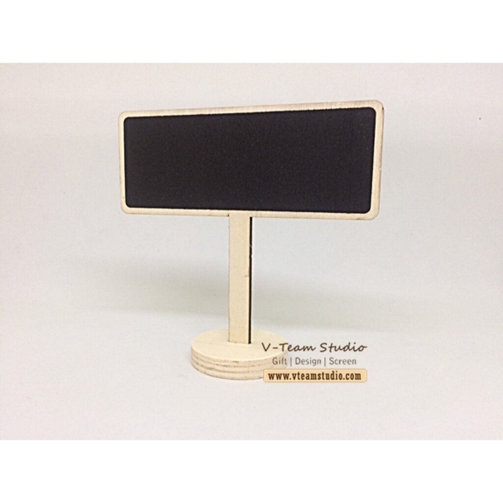 กระดานดำ สี่เหลี่ยมผืนผ้า-แบบตั้ง 12x4.8 cm