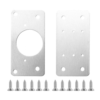 PCF* Kitchen Cupboard Door Hinge Repair Plate Fixing Stainless Steel Bracket Flat Fixing Brace for Protecting Door Fittings