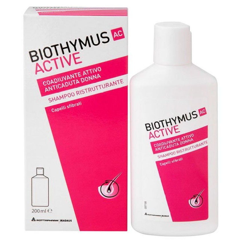 BioThymus Active Donna Shampoo Ristrutturante(200 ml.)ชมพูสำหรับผู้หญิงที่ผมเสีย