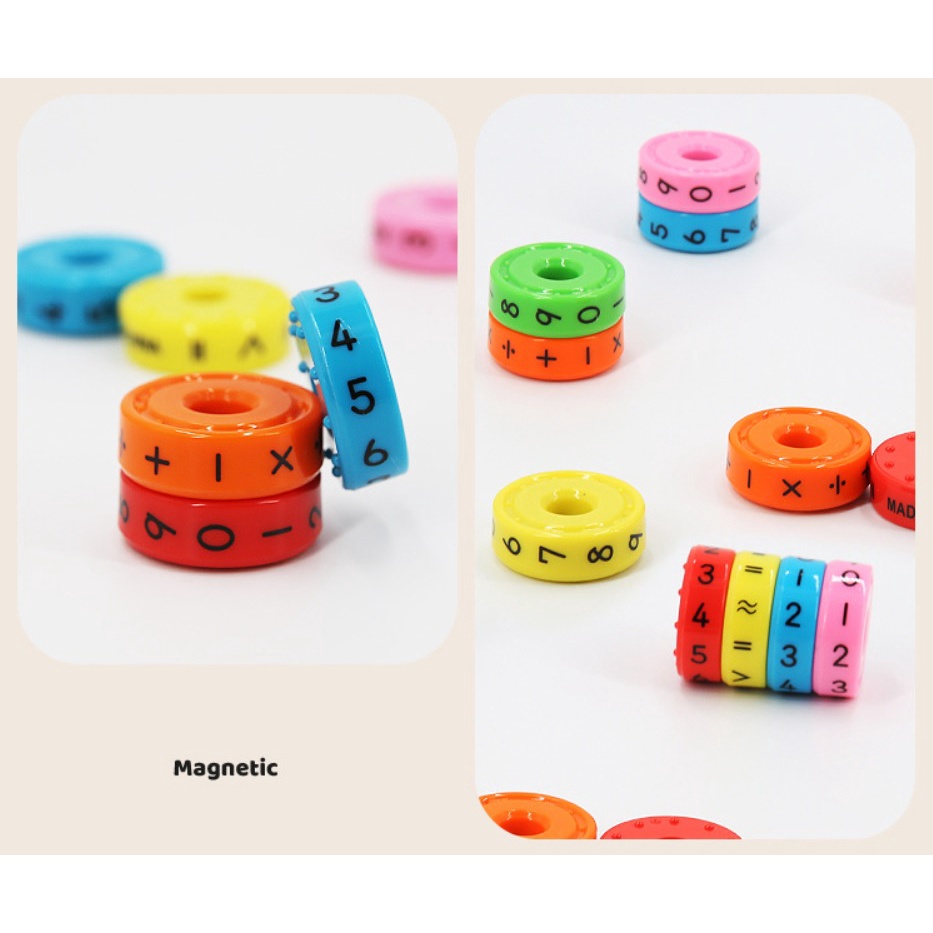 Magnetic Math Wheel วงล้อคณิตศาสตร์แม่เหล็ก คิดเลขแม่เหล็ก ของเล่นคิดเลข สื่อคณิตศาสตร์ Cube Arithmetic Calculator ราคา ถูกที่สุด ดีลบีเคเค แกลเลอรีภาพที่ 9