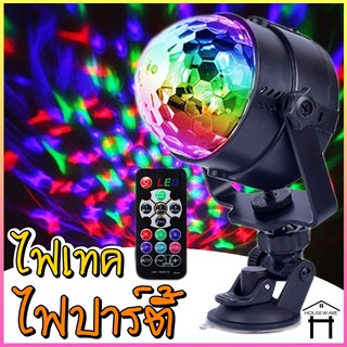 LED Party Light  ไฟปาร์ตี้ ไฟพาร์ ไฟดิสโก้ ไฟเทค ตามจังหวะเพลง