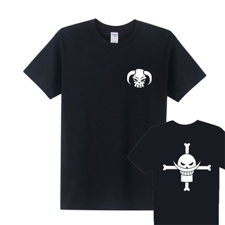 [COD]เสื้อยืดแขนสั้น พิมพ์ลายการ์ตูนอนิเมะ One Piece beard Pirates Fire Fist Ace สําหรับผู้ชายS-5XL