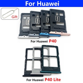 ถาดใส่ซิมการ์ด แบบเปลี่ยน สําหรับ Huawei P40 Lite P40 Pro Micro SD Slot 10 ชิ้น