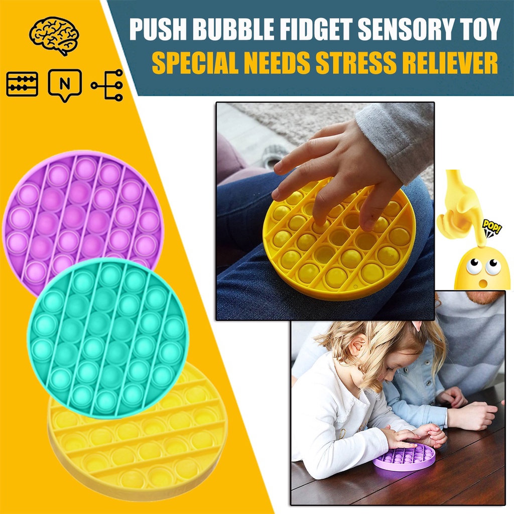 Push Bubble Fidget Sensory Toy Autism Special Needs Stress Reliever ...