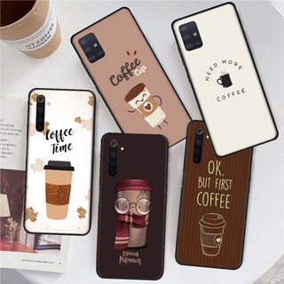 เคสโทรศัพท์มือถือ ซิลิโคนนุ่ม ลายกาแฟ สําหรับ Realme C35 C25S S25Y Realme XT X2 X Lite V11S V13