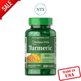 สินค้าพร้อมส่ง Puritan’s Pride Turmeric 800 mg รับประกันของแท้