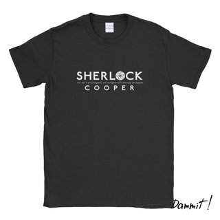 ผ้าฝ้ายคอกลมSherlock Holmes Cooper เสื้อยืด - Dammit90sfrom S-4XL