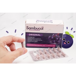 @@SAMBUCOL BLACK ELDERBERRY ORIGINAL เสริมภูมิคุ้มกัน ป้องกันหวัด ต้านอนุมูลอิสระ กล24 เม็ด