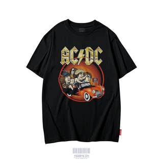 เสื้อยืดคอกลมเสื้อยืด พิมพ์ลายวงดนตรี Distro Acdc TS-271 สําหรับผู้ชาย และผู้หญิงS-4XL