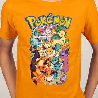 ♤Pokemon Shield EEvee Vaporeon Ash jolteon Pikachu Pokeball เสื้อยืดเด็กผู้ใหญ่ขนาดแขนสั้นผ้าฝ้าย Ready Stock เสื้อยืดผู