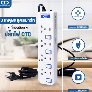 ☄☄ ปลั๊กไฟ ปลั๊กพ่วง ปลั๊ก3ตา รางปลั๊กไฟ มีช่องปลั๊กไฟ USB  (มอก.2432-2555) รับประกันสินค้า 5 ปี