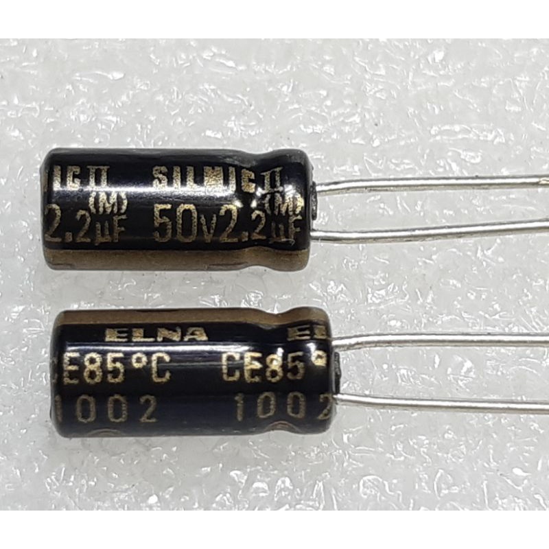 Elna Silmic II 1uf  2.2uf 4.7uf 50v , 10uf 35v , 22uf 25v capacitor ตัวเก็บประจุ คาปาซิเตอร์