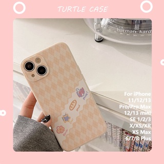 [พร้อมส่ง] เคสโทรศัพท์มือถือ ลายตาราง ขนมปัง สําหรับ Apple iPhone 14 13 12 11 PROMAX XS XR XSMAX SE2020 6 7 8PLUS MINI