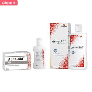 Acne-Aid Liquid Cleanser แอคเน่-เอด ลิควิด คลีนเซอร์สำหรับปัญหาสิว ขนาด 50 มล., 100 มล. และแบบก้อน