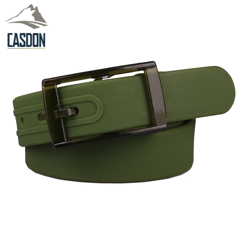 CASDON-เข็มขัดซิลิโคน เข็มขัดยาง หลายสี แบบเจาะรู (ไม่มีหูรัดสาย) รุ่น KP-640 พร้อมส่งจากไทย