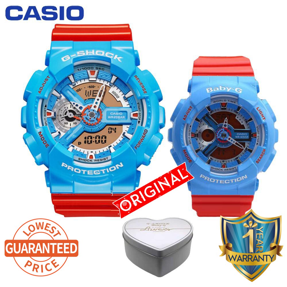 นาฬิกาข้อมือ Casio G-Shock Baby-G GA110 BA110 GA-110NC-2A BA-110 สําหรับผู้ชาย ผู้หญิง คู่รัก