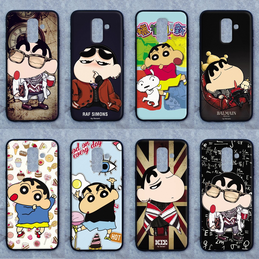 เคส Samsung A6 plus (2018) / J8 (2018) ใช้เคสเดียวกัน ลายชินจัง ขอบนิ่มหลังแข็ง เคสมือถือ เคสโทรศัพท์ Case