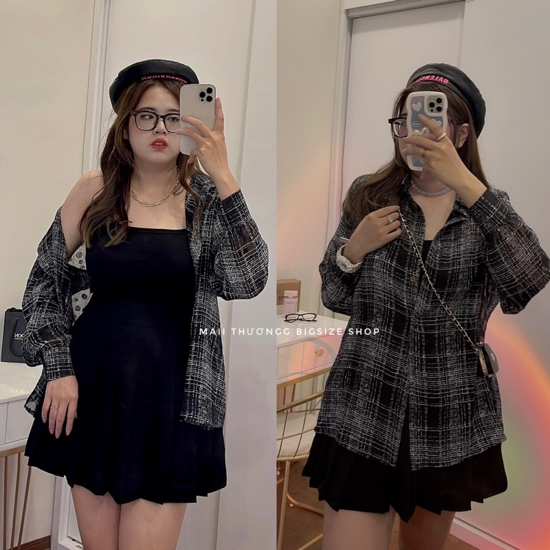 Sm52 CCap Maii Thuong เสื้อเชิ้ตผ้าไหมลายนูน Bigsize