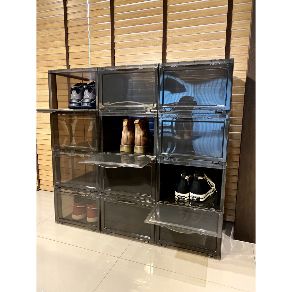 กล่องรองเท้า ขนาดใหญ่พิเศษ สีดำ Simplify - Shoe Box สำหรับ หุ้มข้อ บูท รองเท้าทรงสูง (1 ชุดมี 4 กล่อง)