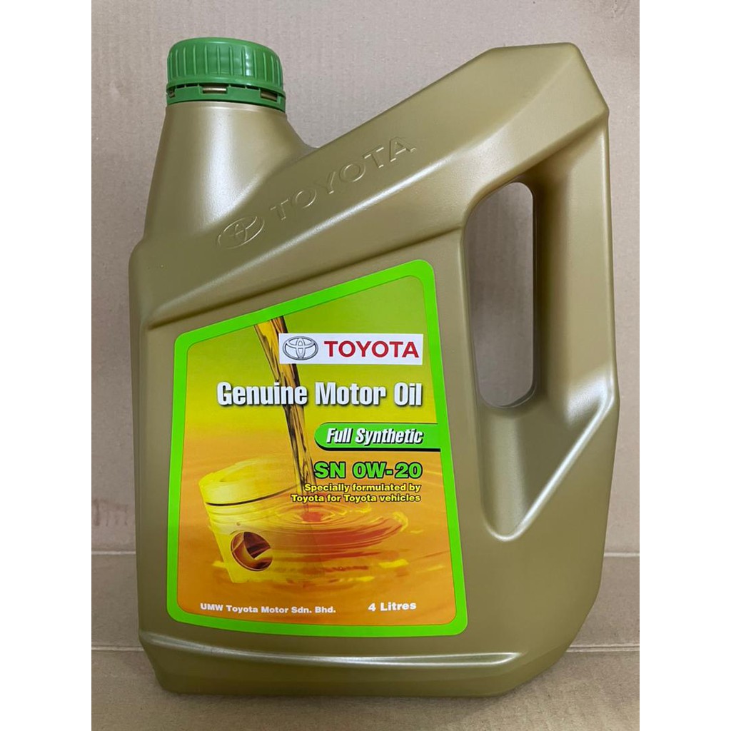 TOYOTA FULLY 0W-20 4LITERS น้ํามันเครื่อง MINYAK HITAM 4L 0W20 0 20 0-20 0W 20