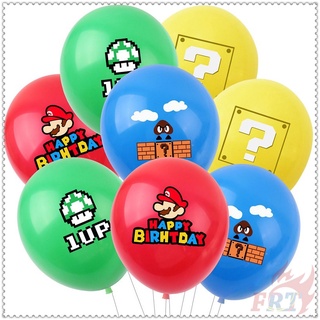 ลูกโป่งยาง Super Mario Bros. 04 สําหรับตกแต่งปาร์ตี้วันเกิด 1 ชิ้น 12 นิ้ว