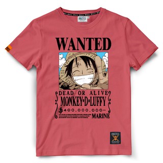 Dextreme T-Shirt Onepiece Wanted Luffy สีขาว