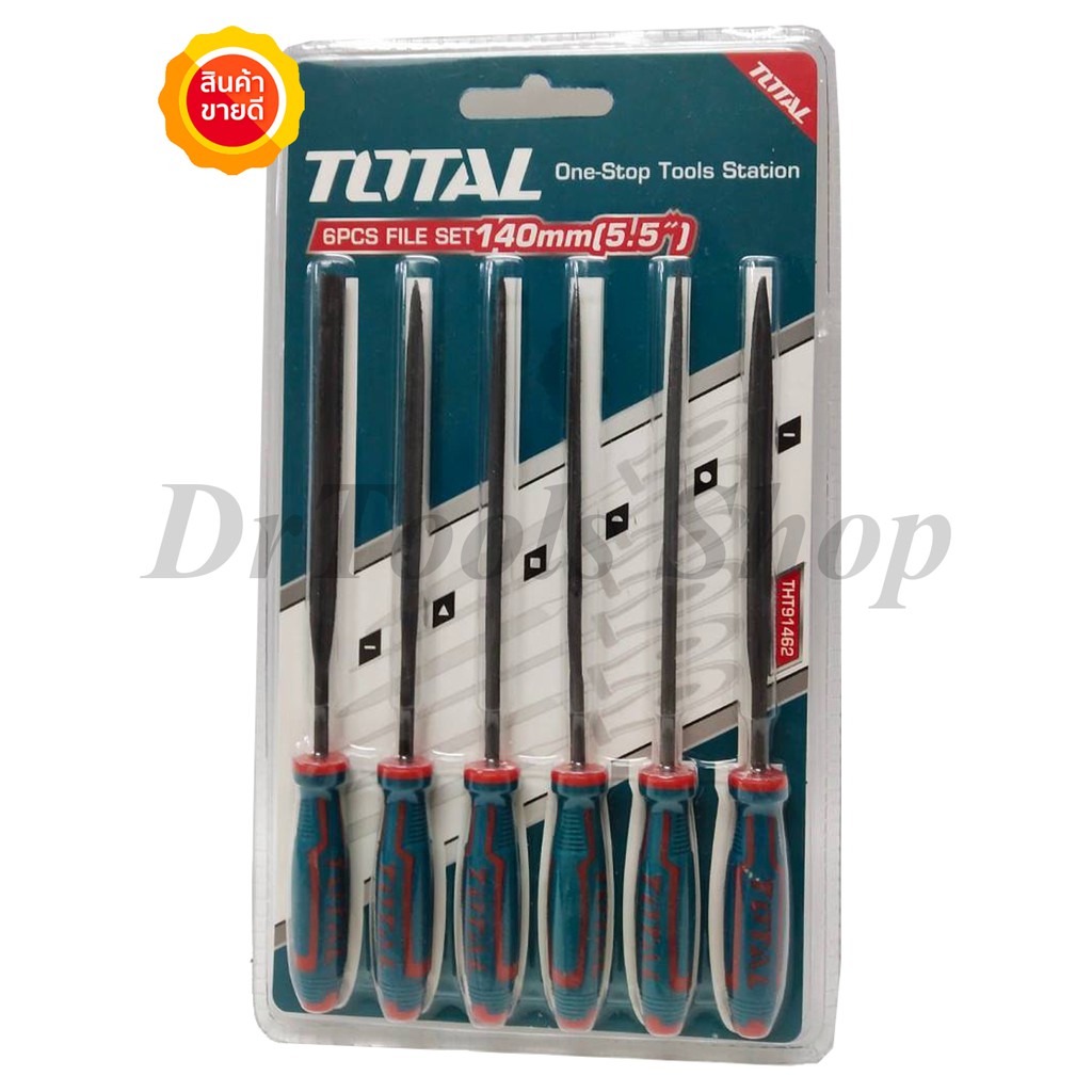 (+Promotion) ตะไบเหล็กจิ้ว 6 ตัวชุด Total รุ่น THT91462 ขนาด 140 mm. #0374 ราคาถูก เครื่อง ขัด เครื่อง ขัด กระดาษทราย เครื่อง ขัด ไม้ เครื่อง ขัด กระดาษทราย สายพาน