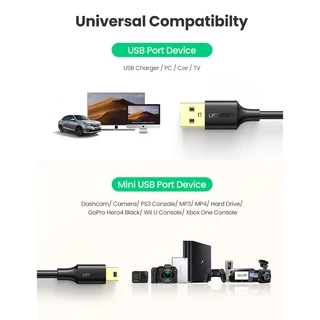 Ugreen สายชาร์จ USB ขนาดเล็ก เป็น USB สําหรับเครื่องเล่น MP3 MP4 DVR GPS กล้องดิจิทัล HDD Mini USB