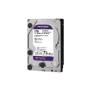 2 TB HDD (ฮาร์ดดิสก์ CCTV) WD Purple Surveillance - 5400 RPM, SATA 6 Gb/s, 64 MB Cache, 3.5" - WD20PURZ-3YEAR