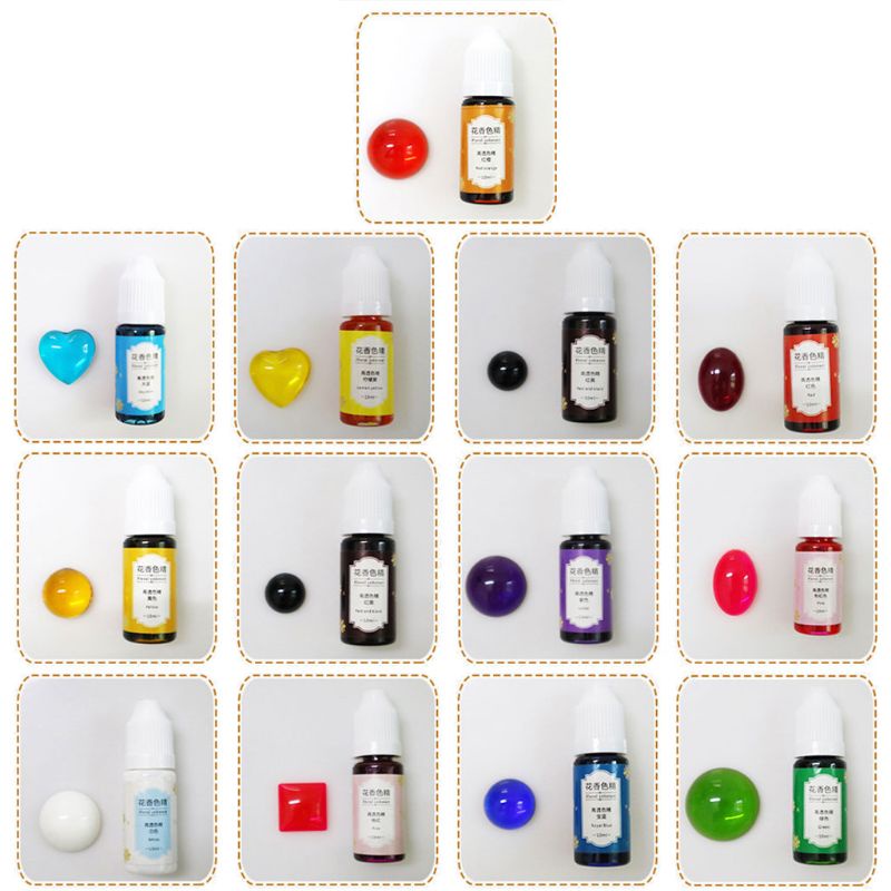 KIN Epoxy Resin Pigment 13 สีโปร่งใสปลอดสารพิษ UV Epoxy Resin Dye Liquid