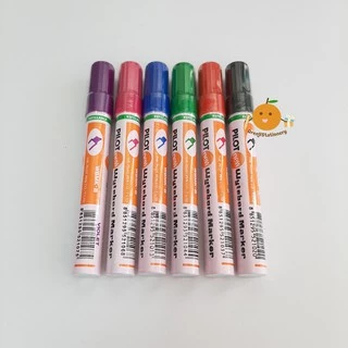 ปากกาไวท์บอร์ด ไพล็อต Pilot Wytebord Marker หัวกลมและหัวตัด มี 6 สี