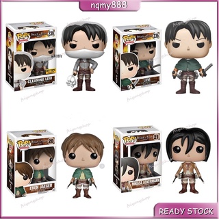 ตุ๊กตาฟิกเกอร์ Funko Pop Attack on Titan Eren Levi Mikasa สําหรับตกแต่ง