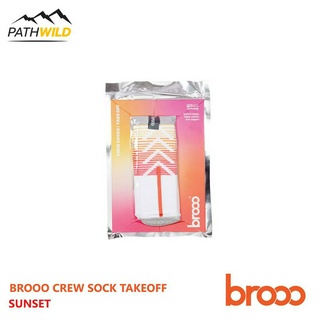 ถุงเท้าข้อสั้น  BROOO CREW SOCK TAKEOFF / SUNSET ขนาด FREE SIZE