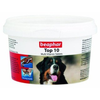 Beaphar TOP10 วิตามินเกลือแร่รวม ชนิดเม็ด สำหรับสุนัข 180 เม็ด