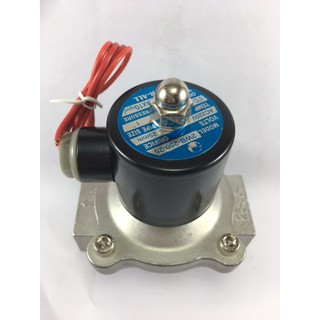 โซลินอยด์วาล์ว 1"  Solenoid Valve 220V  สแตนเลส304 2WB-250-25 แบบปกติปิด