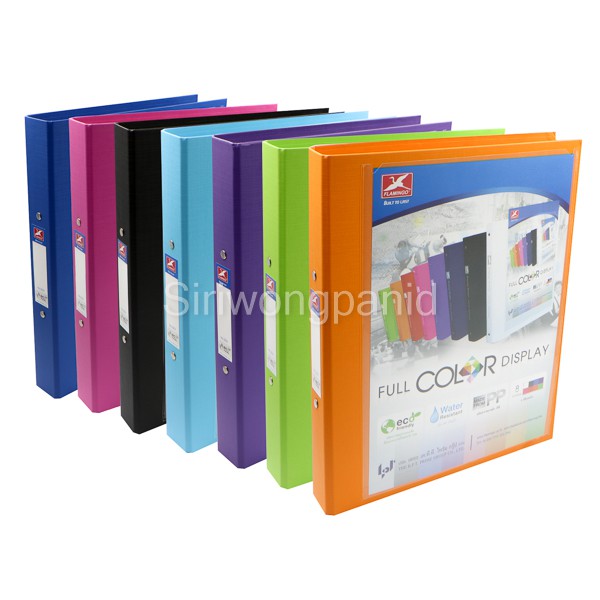 แฟ้ม 2 ห่วง 222V A4 มีสอดปก ฟลามิงโก้ Flamingo  (มีให้เลือกทุกสี)
