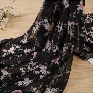 1 Meter Chiffon Fabric Pastoral Small Floral Apparel Fabric