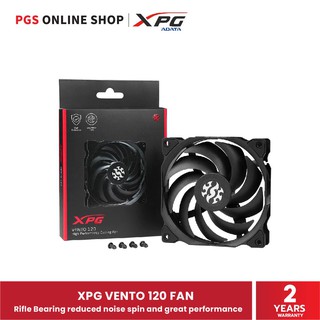 XPG VENTO 120 FAN (พัดลมระบายความร้อนสำหรับเคสพีซี) Rifle Bearing reduced noise spin and great performance