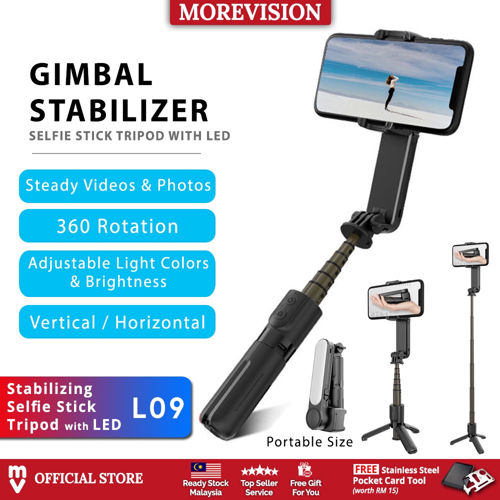 Handheld Gimbal Stabilizer L08 L09 Phone Holder Mobile Video Vlog Stand Gyroscope PTZ Anti-shake Tri
