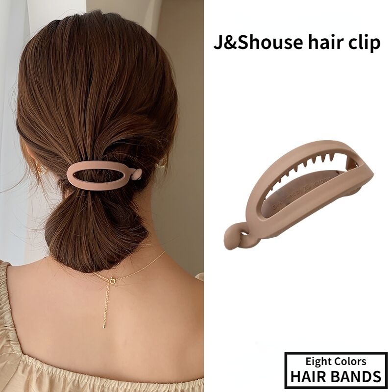 เคเอฟ321 สไตล์เกาหลีเคลือบสีบริสุทธิ์กลวงวงรีผมหางม้ากิ๊บติดผมเครื่องประดับผม