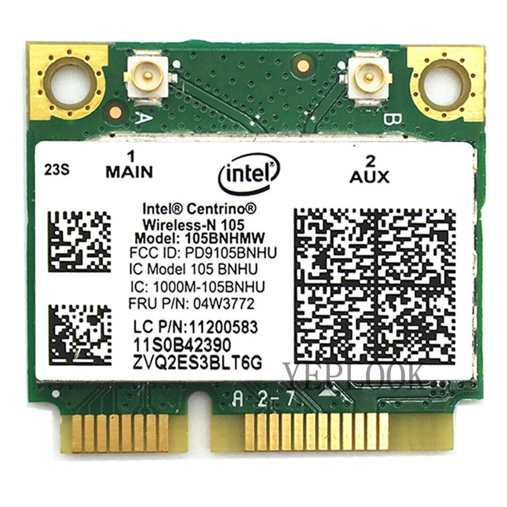 105BNHMW การ์ด WiFi 105 Mini PCI-E 150Mbps 2.4GHz สําหรับ Lenovo E73 E93 M62Z