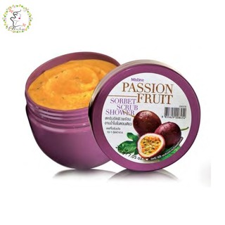 สครับขัดผิวพร้อมอาบน้ำ มิสทีน แพสชั่นฟรุ๊ต Mistine Passion Fruit Sorbet Scrub Shower 200 g.