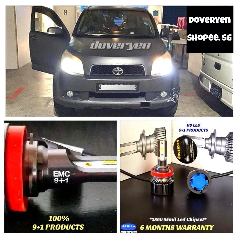 Toyota Rush F700 6500k ไฟหน้า LED สีขาว/หลอดไฟหมอก 9005 9006 H1 H7 H8 H9 H11 H16 HB3 HB4 T15 T10 901