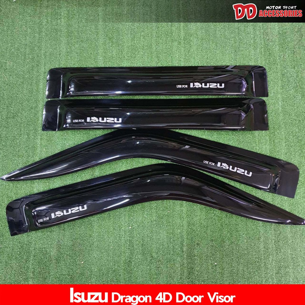 กันสาด กันสาดน้ำฝน ดาก้อนอาย มังกรทอง TFR dargoneye 2 ประตู 2 ประตู+แค๊ป 4 ประตู  สีดำ