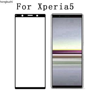 กระจกนิรภัยกันรอยหน้าจอ full cover สําหรับ sony xperia 1 2 5 8 10 i ii plus