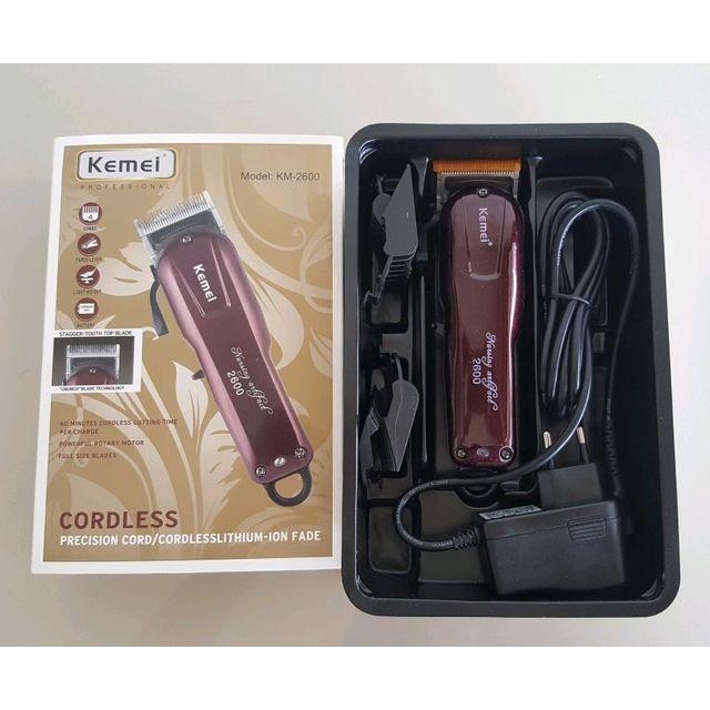 【home com】ปัตตาเลี่ยนไร้สาย Kemei รุ่น KM-2600 Km2600 Kemei2600 แบตเตอเลี่ยนที่ช่างตัดผมนิยมใช้มากที