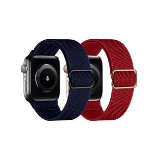 สายนาฬิกา Apple Watch สาย Applewatch iwatch ไนลอน ปรับตัว Apple Watch series 7 6 5 4 3 2 1, size 38mm 40mm 41mm 42mm 44mm 45mm Apple Watch SE Strap