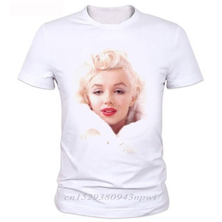 เสื้อยืดผ้าฝ้าย Marilyn Monroe เสื้อยืดแขนสั้น คอกลม ลายดาว สไตล์เซ็กซี่ แฟชั่นฤดูร้อน 2022