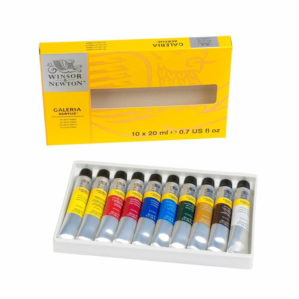 (พรีออเดอร์ 7-10 วัน)ชุดสีอะครีลิคอย่างดี10สี ตรา Winsor&Newton Galeria Acrylic 2190525 (10หลอดx20มล.)