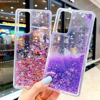 สําหรับ Samsung A21S M31S J6 Plus J8 J2Pro J6+ A9 A7 2018 เคส TPU ทรายดูด กลิตเตอร์ หัวใจ ของเหลว เคส